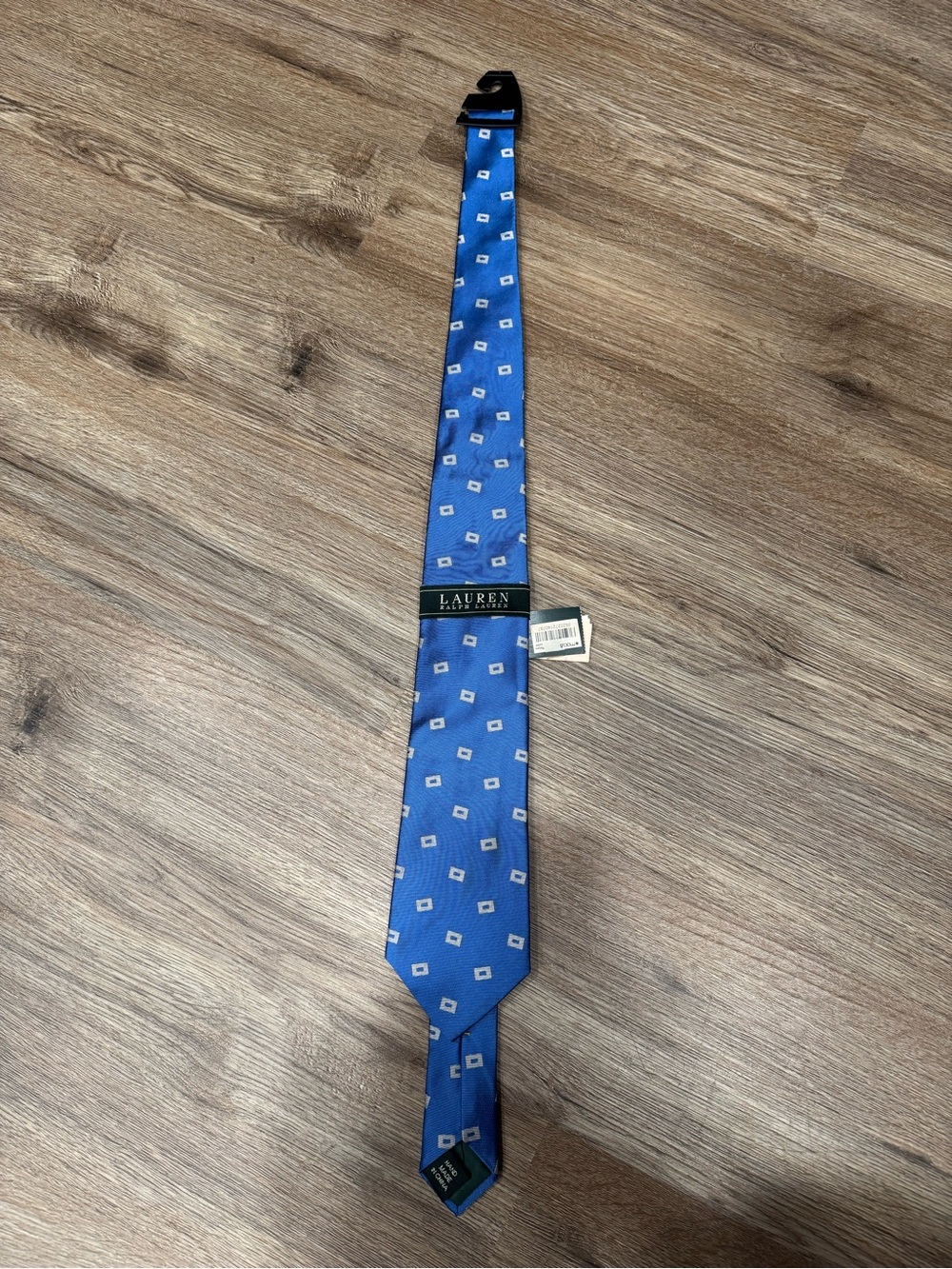 Lauren Ralph Lauren 100% Silk Tie Navy Blue Preppy core RL USA Made